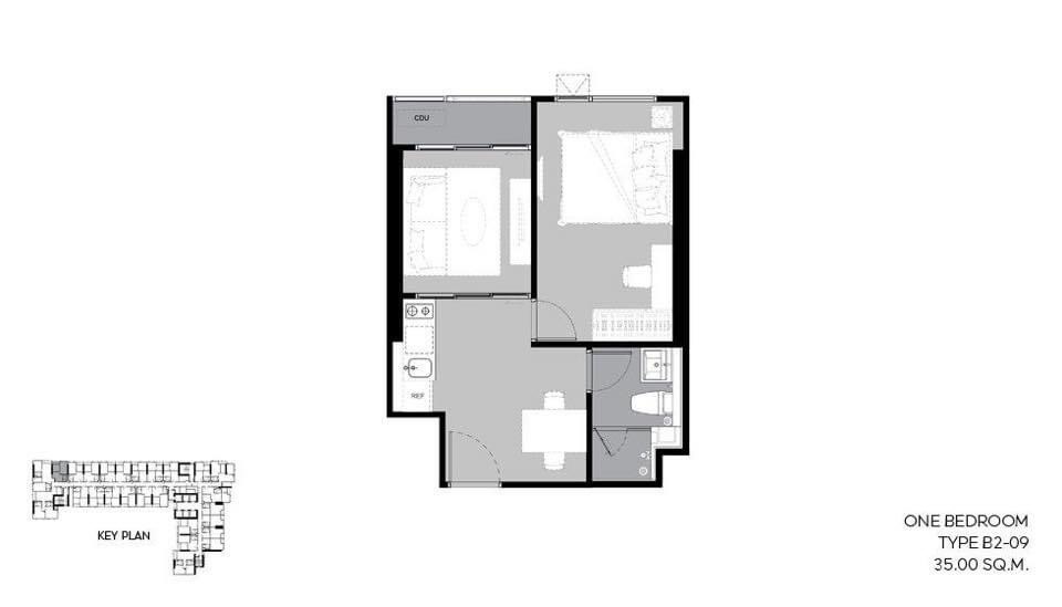 Life Ladprao / 1 Bed Plus (FOR SALE), ไลฟ์ ลาดพร้าว / 1 ห้องนอน + ห้องอเนกประสงค์ (ขาย) MEAW164