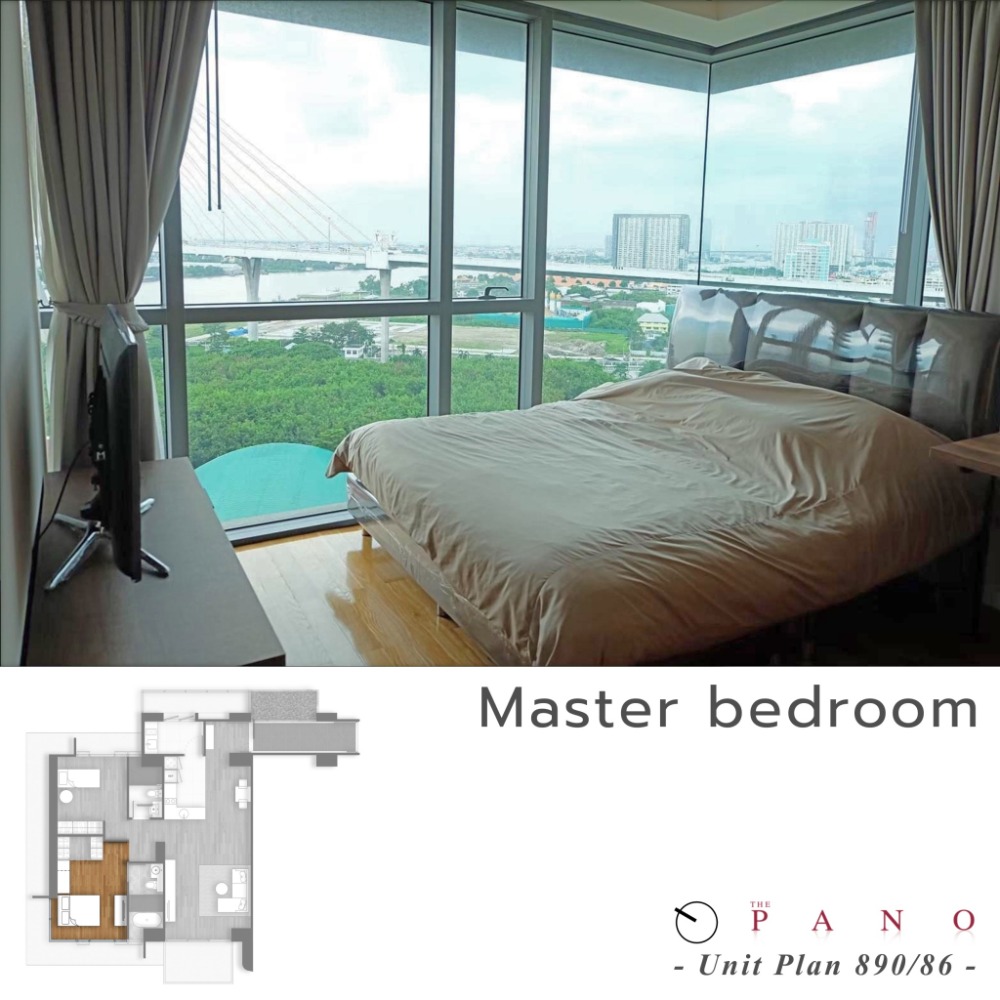 The Pano Rama 3 / 2 Bedrooms (SALE), เดอะ พาโน พระราม 3 / 2 ห้องนอน (ขาย) NUT936