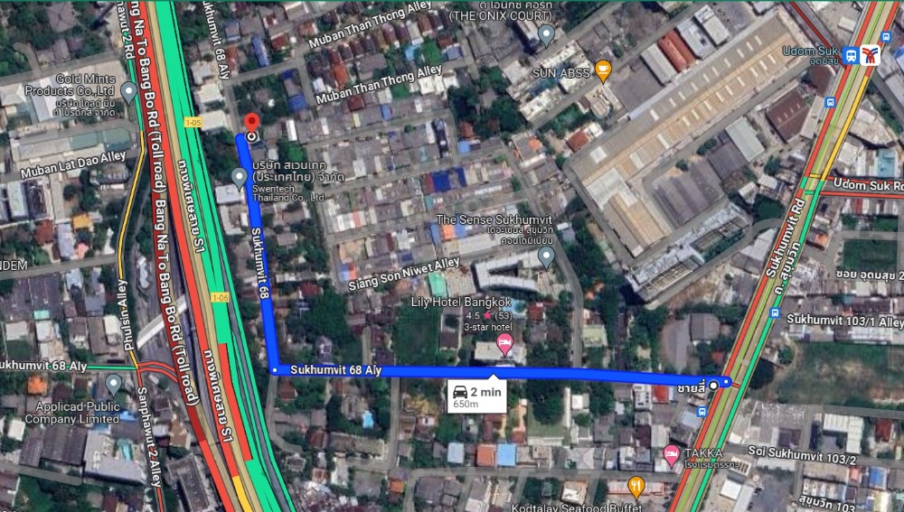 ที่ดินและสิ่งปลูกสร้าง ซอยสุขุมวิท 68 / 100 ตารางวา (ขาย), Land with Building Soi Sukhumvit 68 / 400 Square Metre (FOR SALE) PUY307