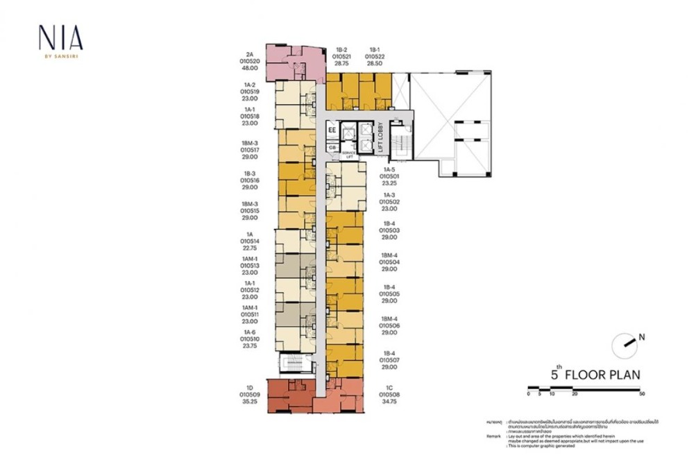 NIA by Sansiri / 1 Bedroom (SALE WITH TENANT), เนีย บาย แสนสิริ / 1 ห้องนอน (ขายพร้อมผู้เช่า) HL1587