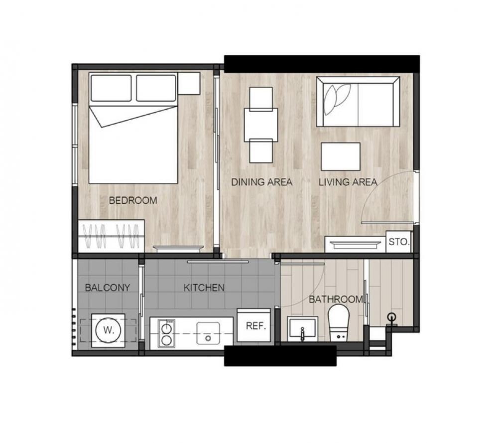 The Base Garden Rama 9 / 1 Bedroom (FOR SALE), เดอะ เบส การ์เด้น พระราม 9 / 1 ห้องนอน (ขาย) HL1617