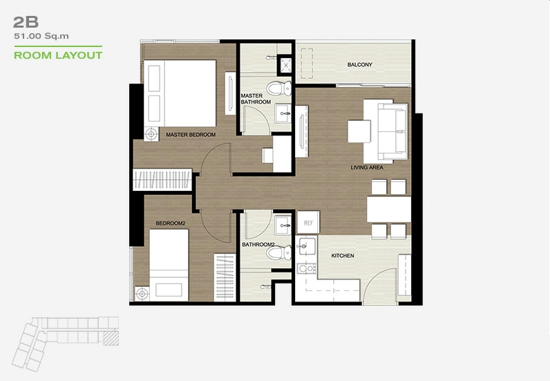 The Base Park West Sukhumvit 77 / 2 Bedrooms (FOR SALE), เดอะ เบส พาร์ค เวสต์ สุขุมวิท 77 / 2 ห้องนอน (ขาย) HL1625