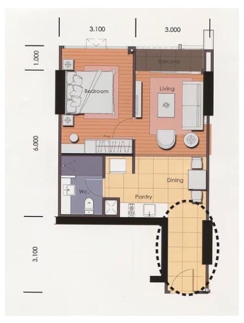 Abstracts Phahonyothin Park / 1 Bedroom (FOR SALE), แอ็บสแตร็กส์ พหลโยธิน พาร์ค / 1 ห้องนอน (ขาย) MEAW518