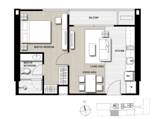 HQ Thonglor / 1 Bedroom (SALE), เอช คิว ทองหล่อ / 1 ห้องนอน (ขาย) HL823