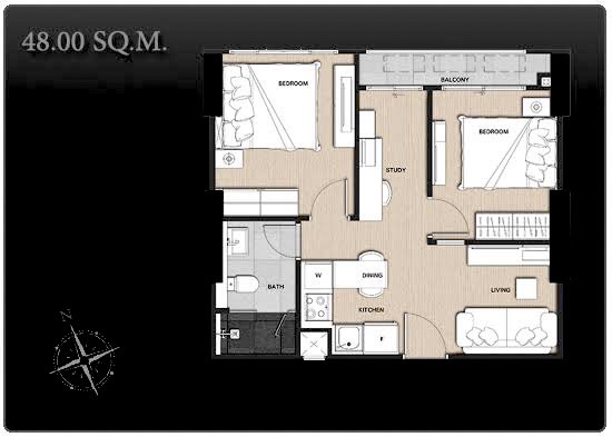 The Signature by Urbano / 2 Bedrooms (FOR SALE), เดอะ ซิกเนเจอร์ บาย เออร์บาโน่ / 2 ห้องนอน (ขาย) PLOYW084