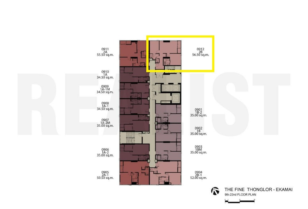 The Fine Bangkok Thonglor - Ekamai / 2 Bedrooms (SALE WITH TENANT), เดอะ ฟายน์ แบงค็อค ทองหล่อ - เอกมัย / 2 ห้องนอน (ขายพร้อมผู้เช่า) HL1828