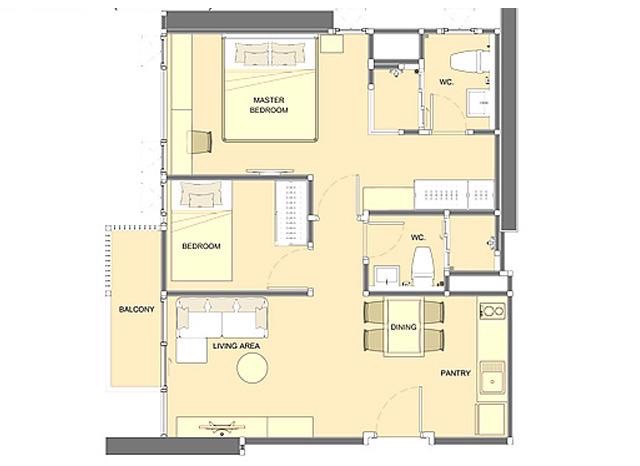 Life Ratchadapisek / 2 Bedrooms (FOR SALE), ไลฟ์ รัชดาภิเษก / 2 ห้องนอน (ขาย) CREAM600