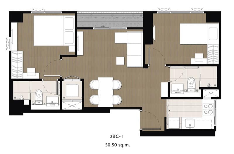 The Privacy Thaphra Interchange / 2 Bedrooms (SALE WITH TENANT), เดอะ ไพรเวซี่ ท่าพระ อินเตอร์เชนจ์ / 2 ห้องนอน (ขายพร้อมผู้เช่า) MHOW345