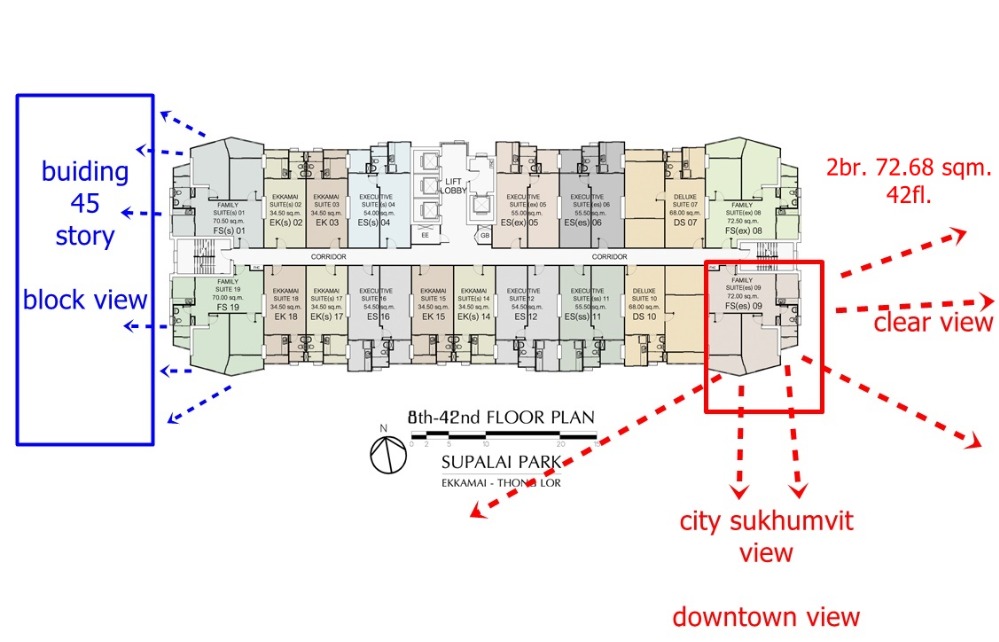 Supalai Park Ekkamai - Thonglor / 2 Bedrooms (SALE WITH TENANT), ศุภาลัยปาร์ค เอกมัย - ทองหล่อ / 2 ห้องนอน (ขายพร้อมผู้เช่า) F013