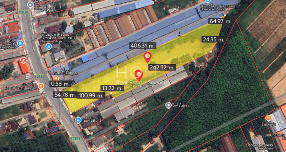 ที่ดิน มาบยางพร ปลวกแดง ระยอง / (ขาย), Land Map Yang Phon Pluak Daeng Rayong / (SALE) NEWC405