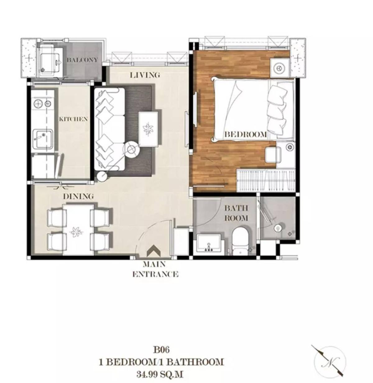 Mayfair Place Sukhumvit 50 / 1 Bedroom (FOR SALE), เมย์แฟร์ เพลส สุขุมวิท 50 / 1 ห้องนอน (ขาย) PRW169