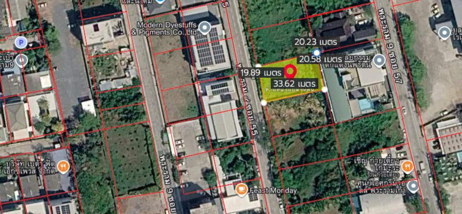 ที่ดิน พระราม 9 ซอย 55 / 1 งาน 71 ตร.วา (ขาย), Land plot, Rama 9 Soi 55 / 71 Square Wa (FOR SALE) BZD248