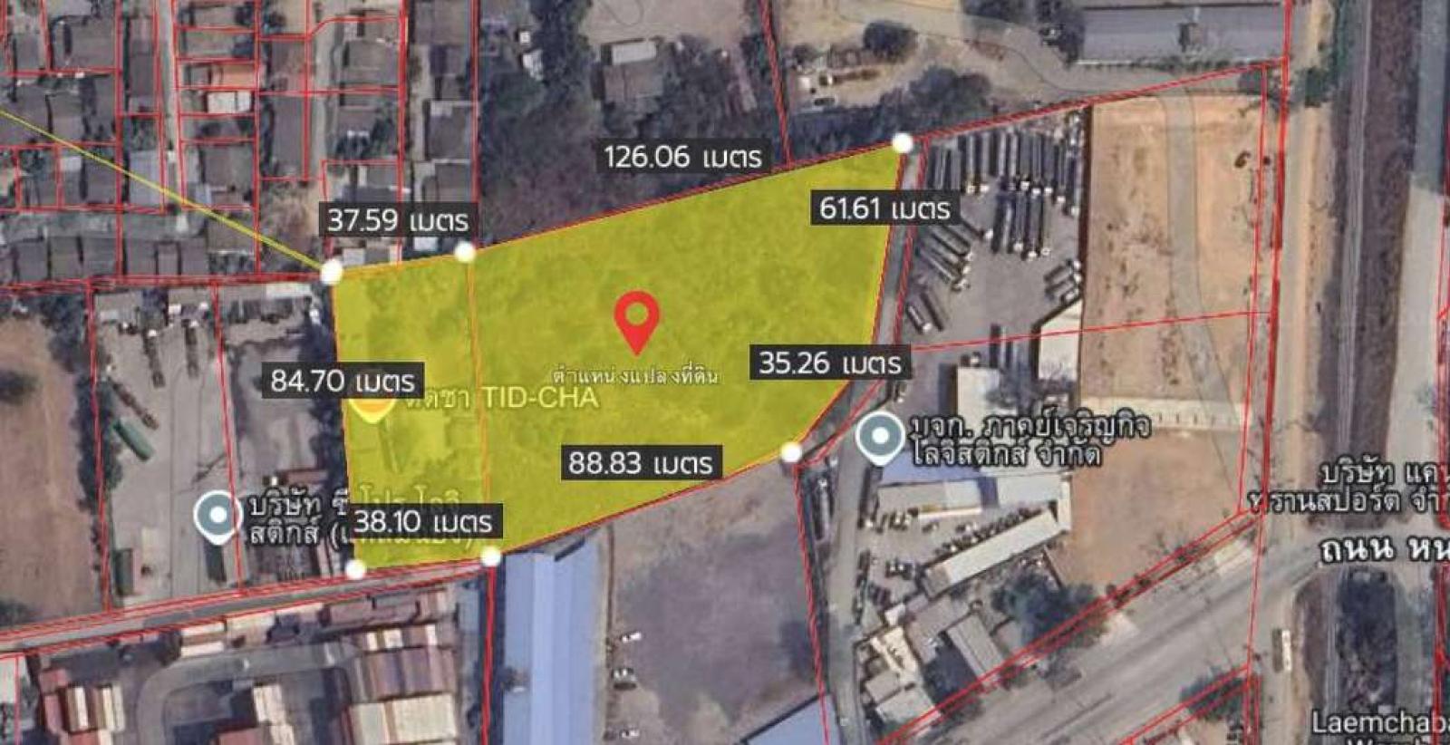 ที่ดิน 7-3-39 ไร่ ใกล้ท่าเรือแหลมฉบัง 4 กิโล / 7 ไร่ 3 งาน 39 ตร.วา (ขาย), Land plot of 7-3-39 rai, 4 kilometers from Laem Chabang Port. / 39 Square Wa (FOR SALE) YEAN244