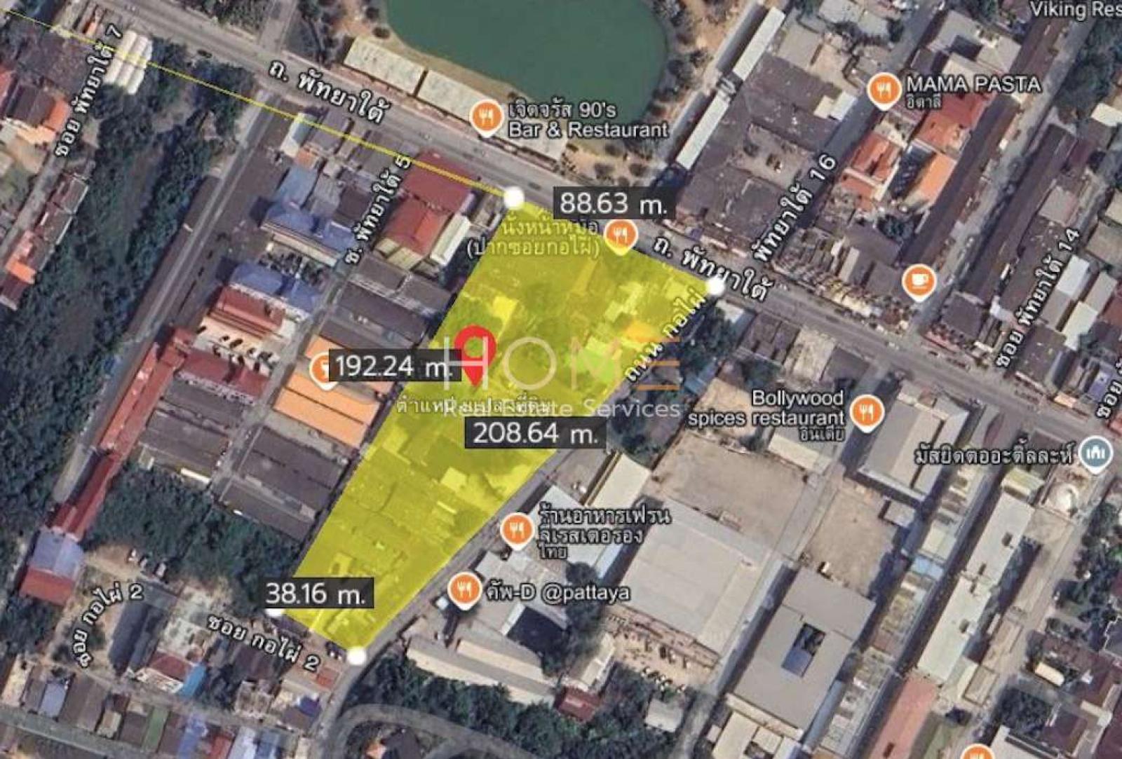 ที่ดินติดถนนพัทยาใต้ ซอยกอไผ่ 7 ไร่ / 7 ไร่ 2 งาน 91 ตร.วา (ขาย), Land plot of 7 rai located on Pattaya South Road, Soi Kor Pai / 91 Square Wa (FOR SALE) YEAN256