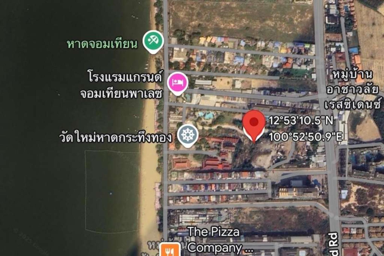 ที่ดินติดหาดนาจอมเทียน พัทยา 20 ไร่ / 20 ไร่ 2 งาน 70 ตร.วา (ขาย), 20 rai of beachfront land in Na Jomtien, Pattaya. / 70 Square Wa (FOR SALE) YEAN255
