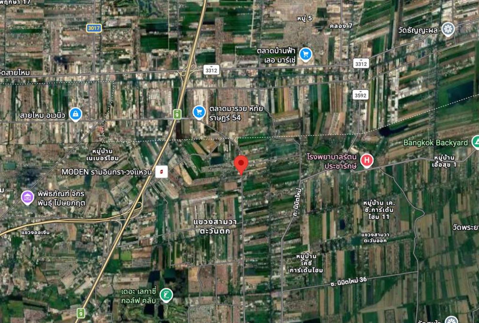 ที่ดินติดถนนใหญ่หทัยราษฏร์ / 3 ไร่ 380 ตร.วา (ขาย), Land located next to Hathairat main road. / 380 Square Wa (FOR SALE) TPM464